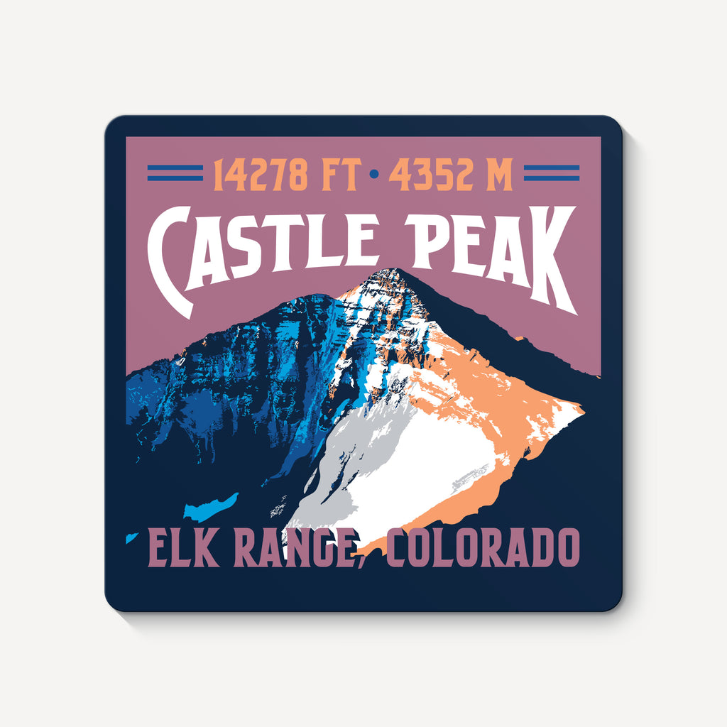 Castle Peak Colorado 14er Sticker