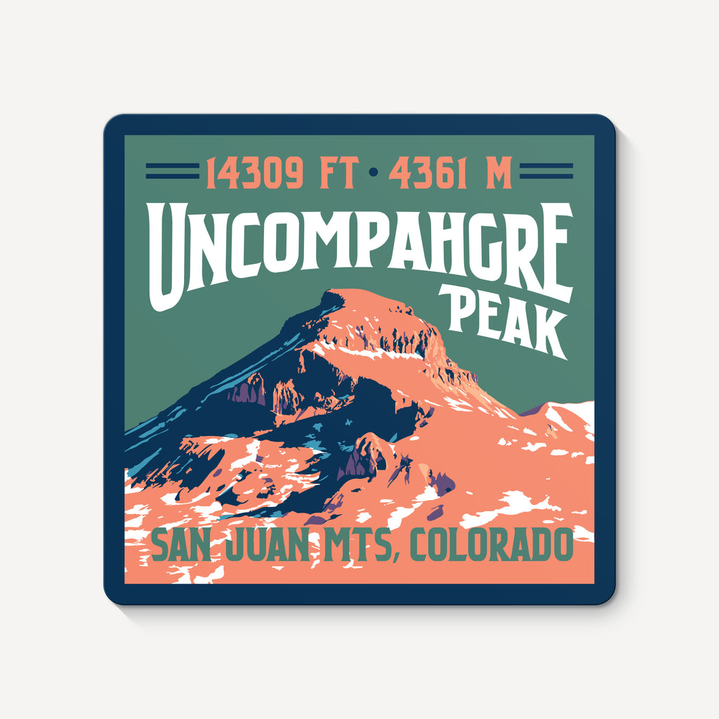 Uncompahgre Peak Colorado 14er Sticker