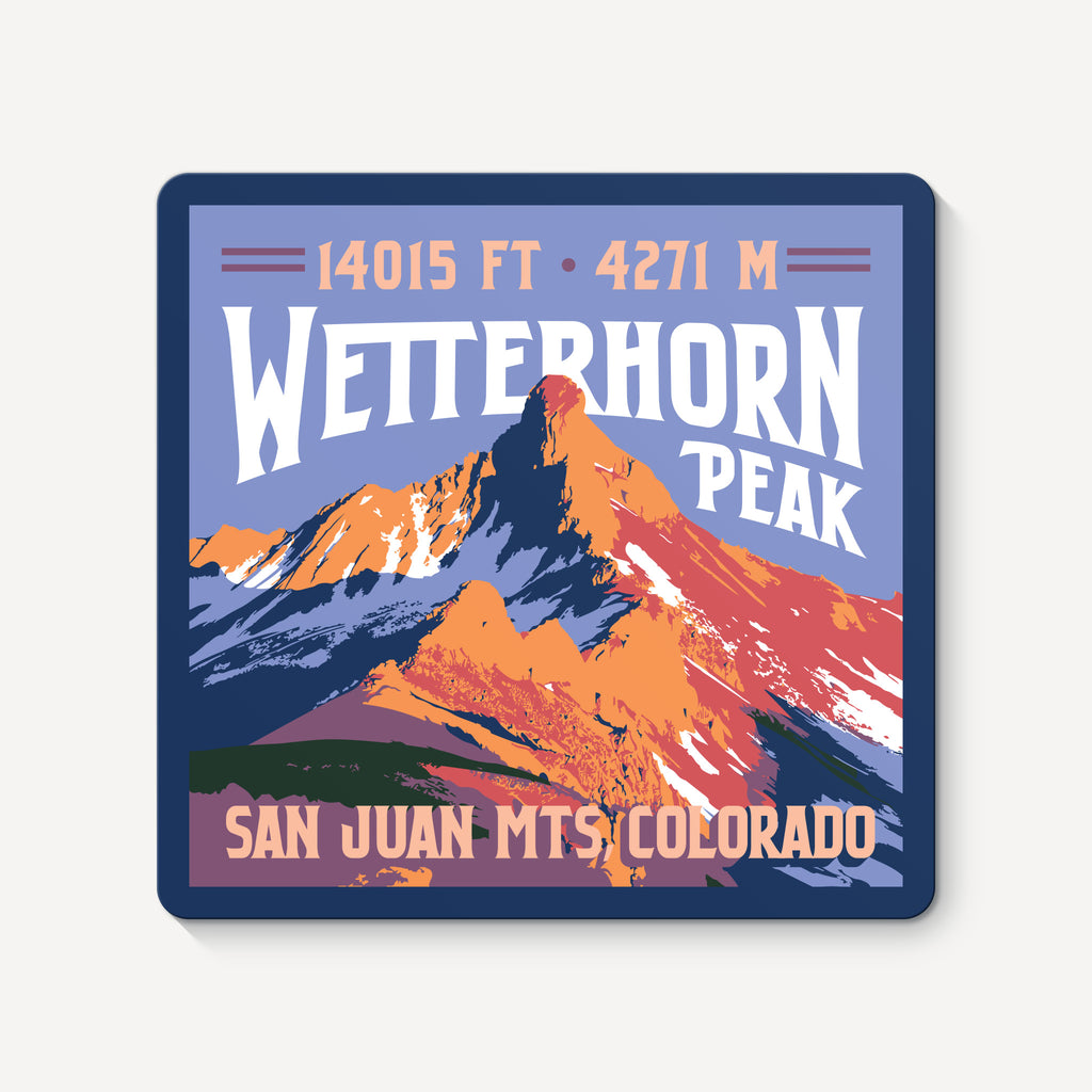 Wetterhorn Peak Colorado 14er Sticker